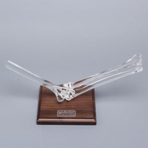 Elbow with Stand, Solid Clear Plastic