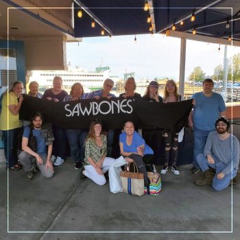 Sawbones Team Spotlight: Trim. The Trim department is the hourglass of Sawbones. Most parts filter through Trim to have flash removed, get cleaned up for distribution, and quality control checked for defects.