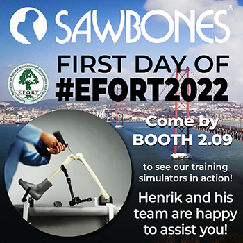 First Day of EFORT 2022 Come see us in booth 2.09!